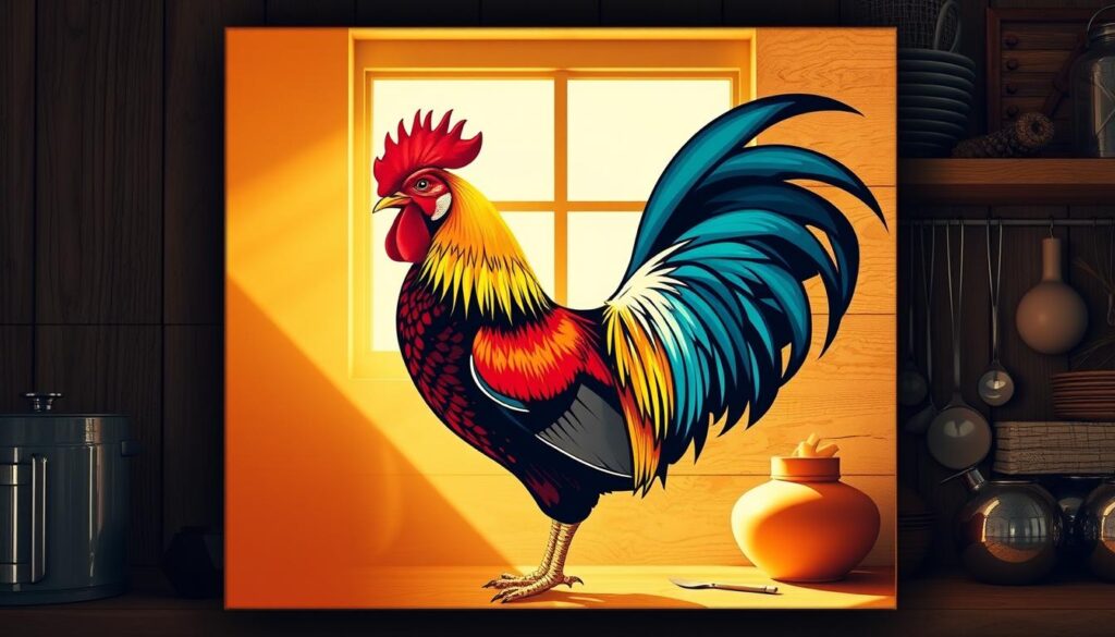 rooster kitchen wall art