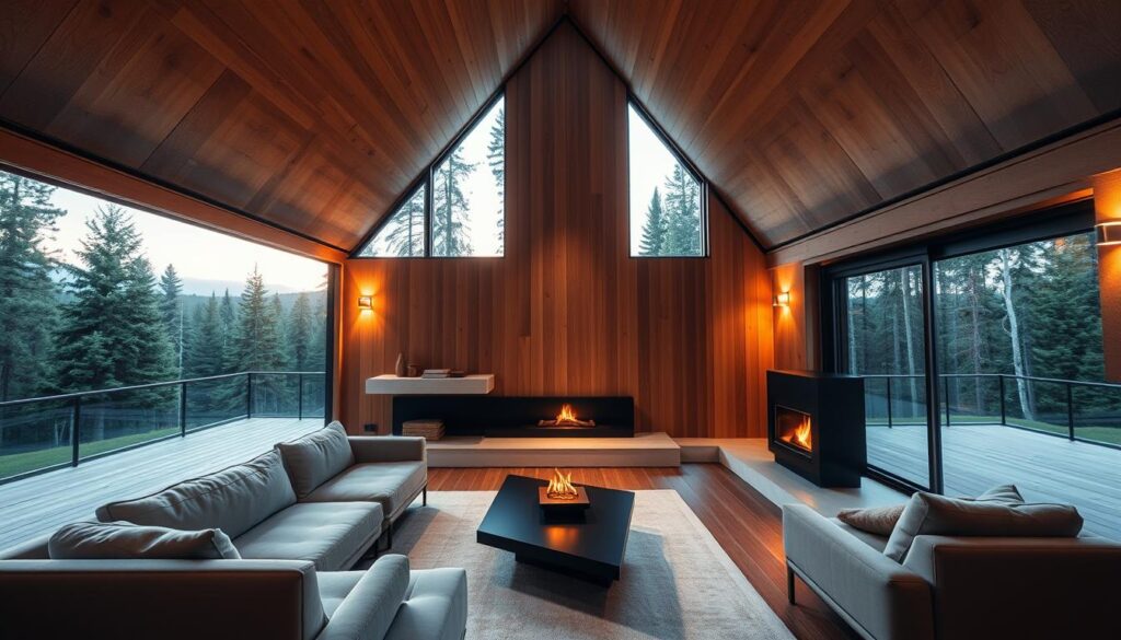 modern a frame interior design
